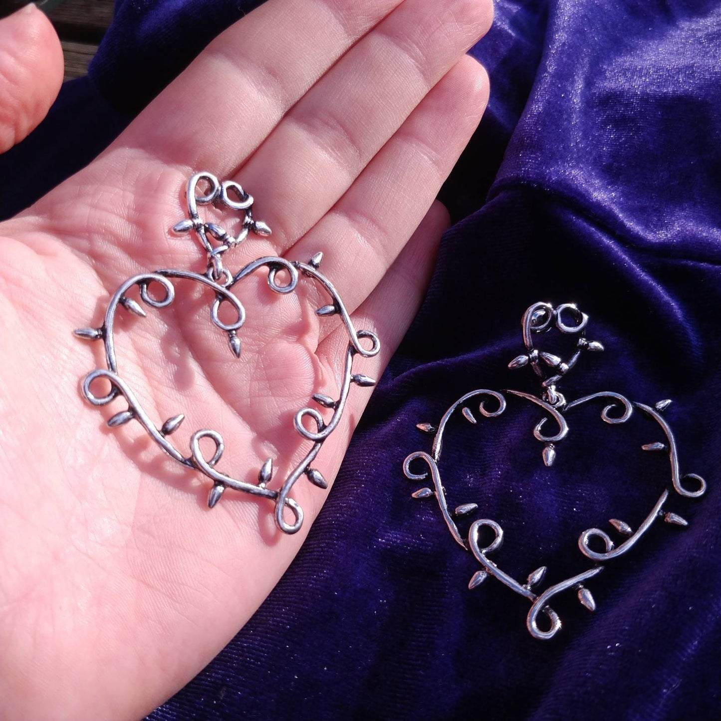 Whimsigoth Heart Earrings