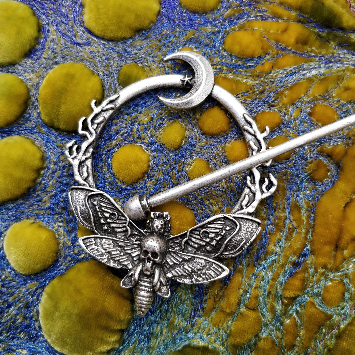 Whimsigoth Lunar Moth Hair Pin/ bun holder