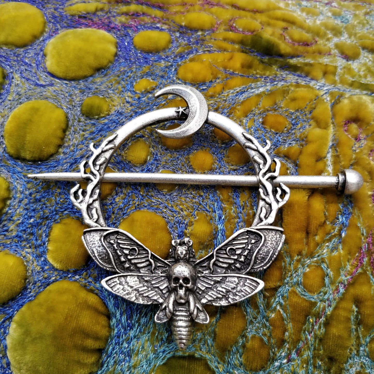Whimsigoth Lunar Moth Hair Pin/ bun holder