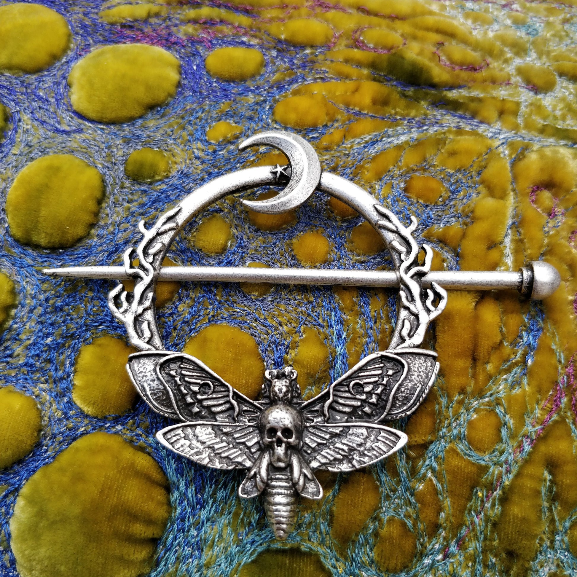 Whimsigoth Lunar Moth Hair Pin/ bun holder