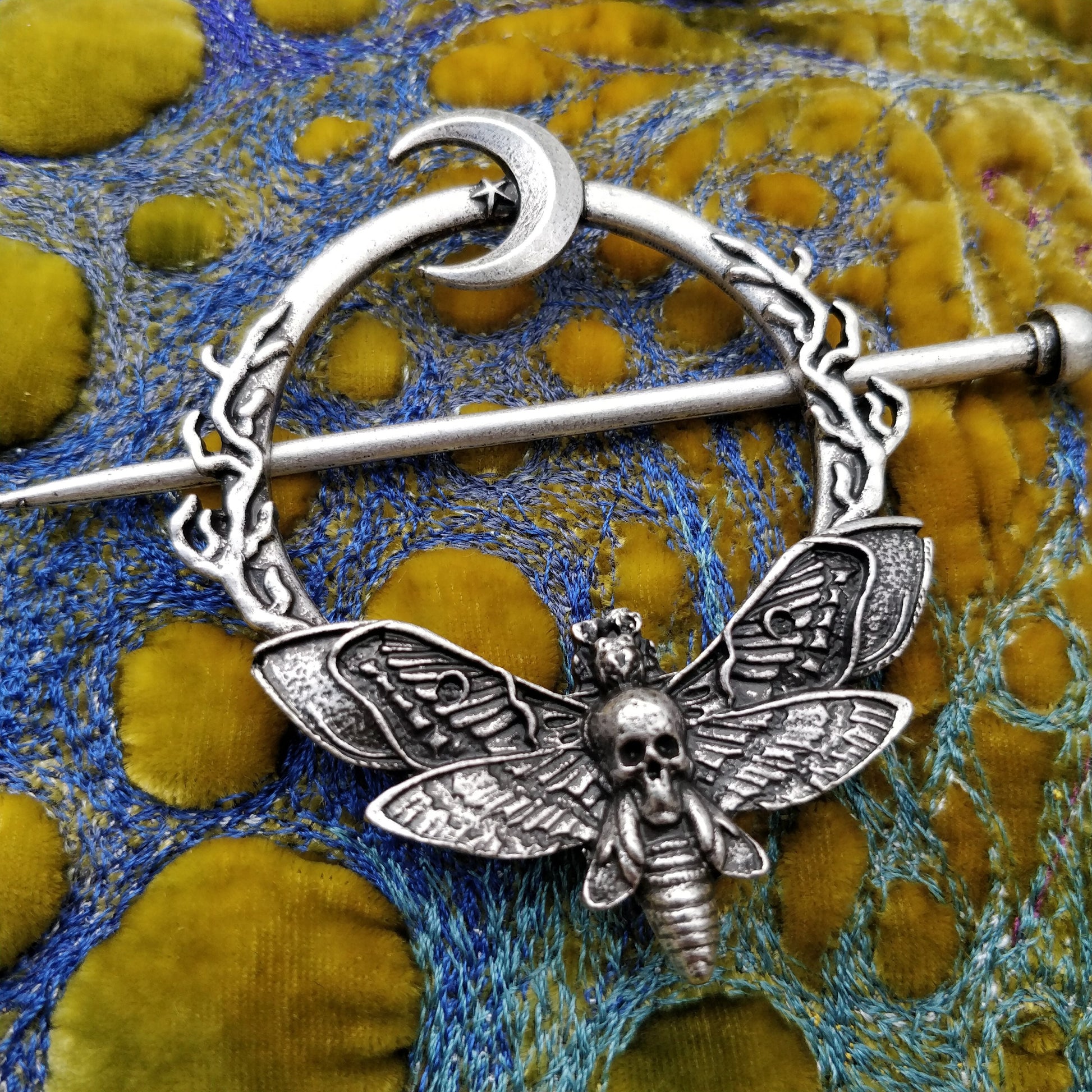 Whimsigoth Lunar Moth Hair Pin/ bun holder