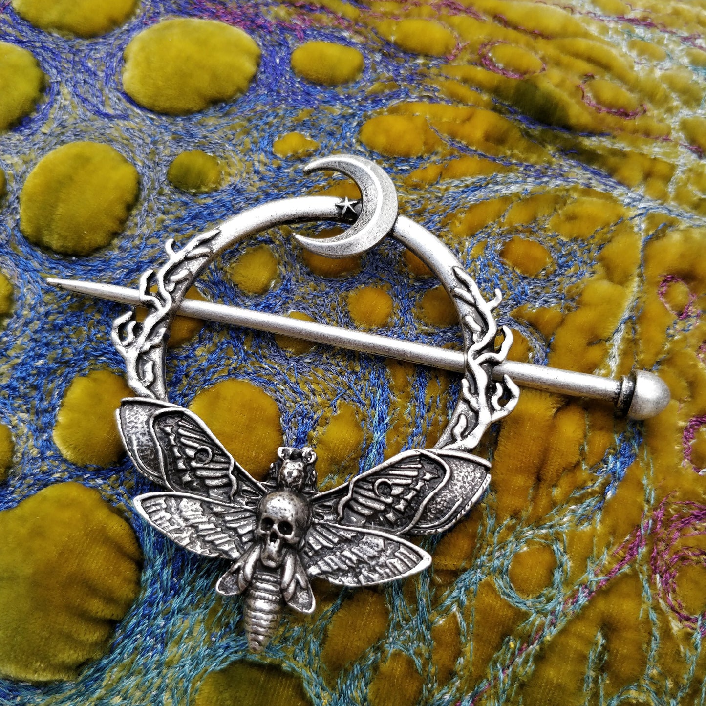 Whimsigoth Lunar Moth Hair Pin/ bun holder