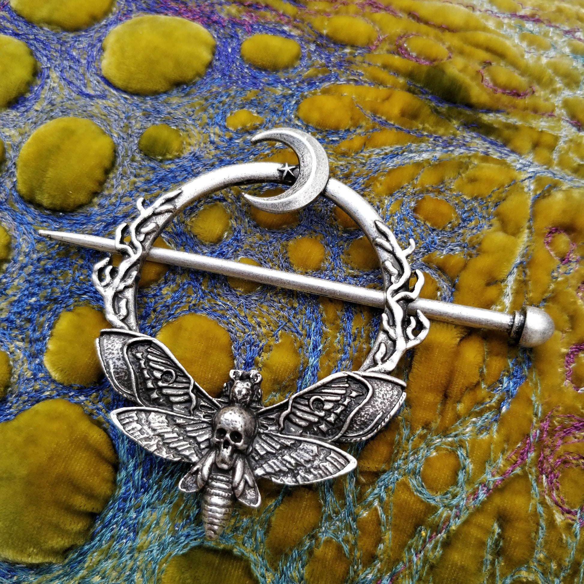 Whimsigoth Lunar Moth Hair Pin/ bun holder