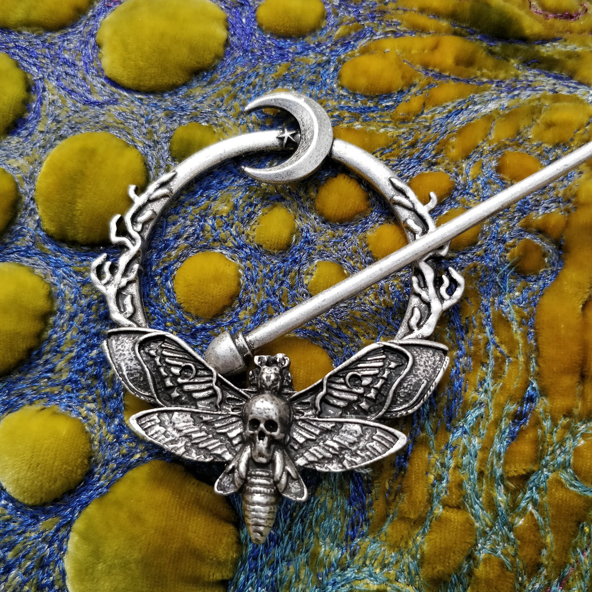 Whimsigoth Lunar Moth Hair Pin/ bun holder