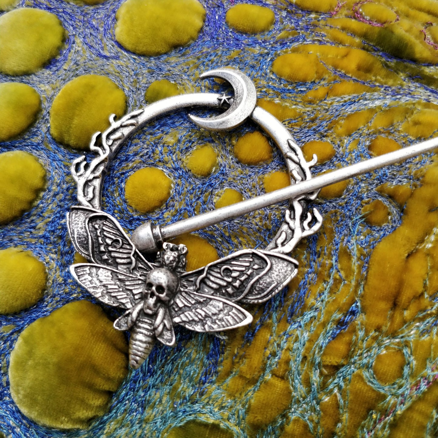 Whimsigoth Lunar Moth Hair Pin/ bun holder