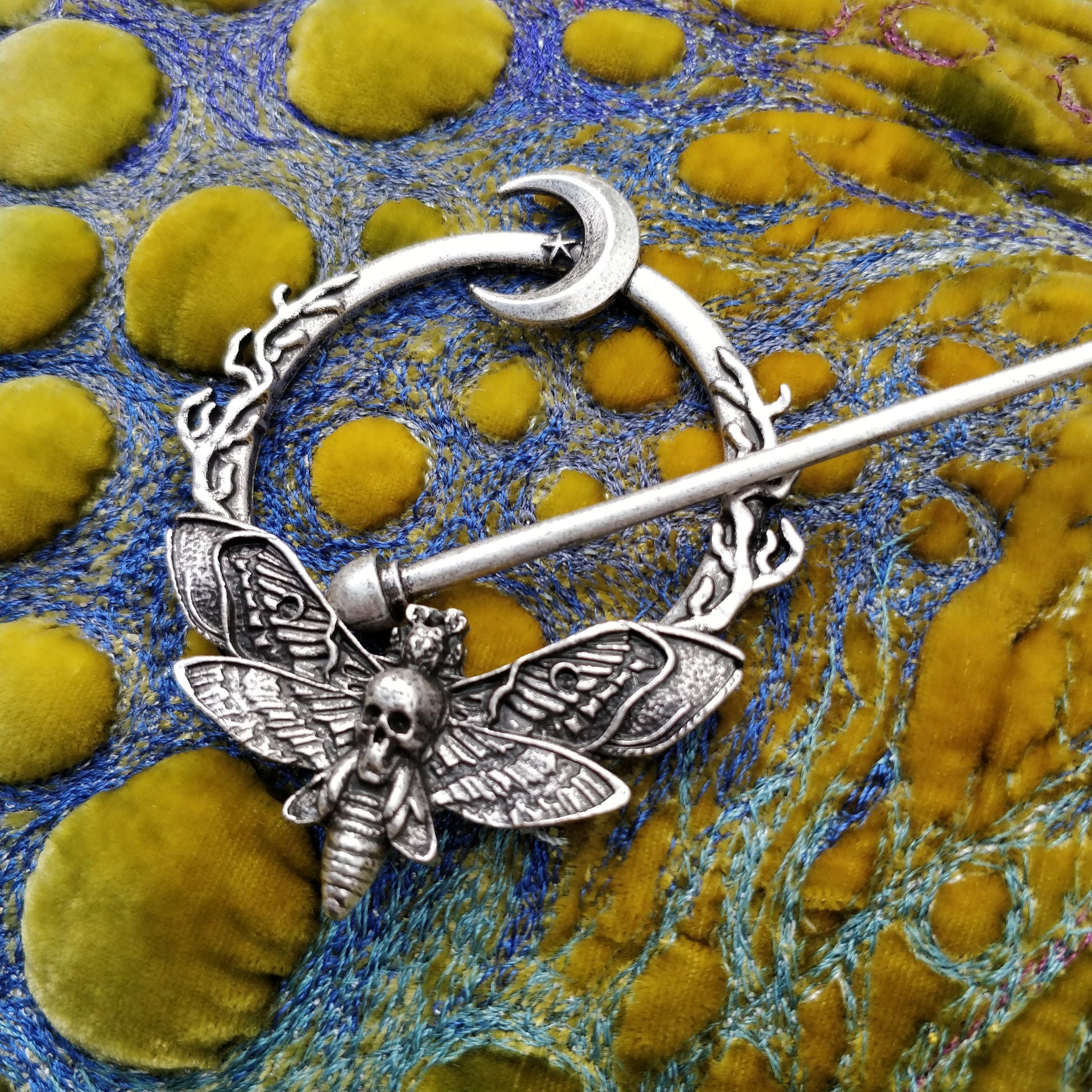 Whimsigoth Lunar Moth Hair Pin/ bun holder