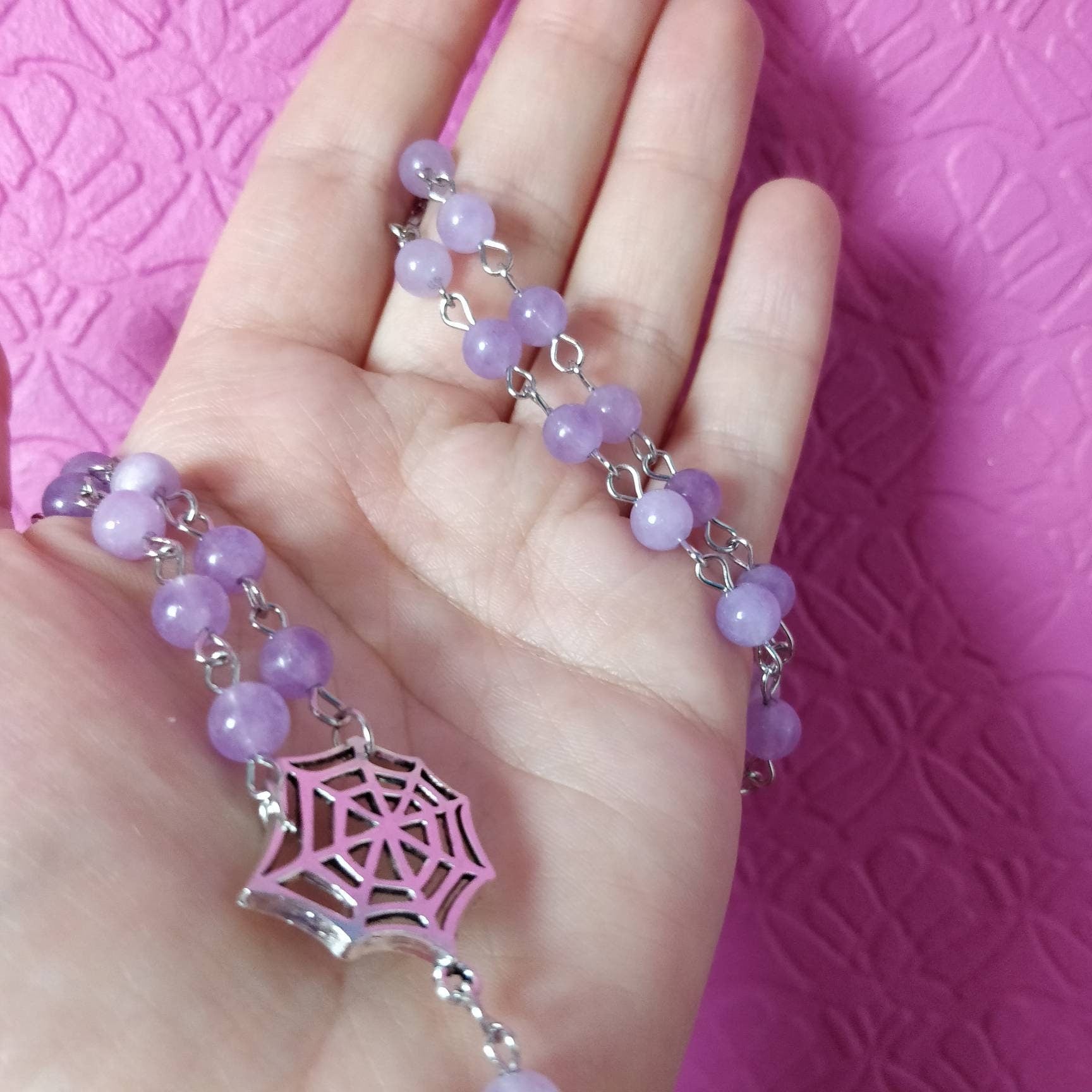 Whimsigoth Purple Ankh Rosary – Princess Poison 666