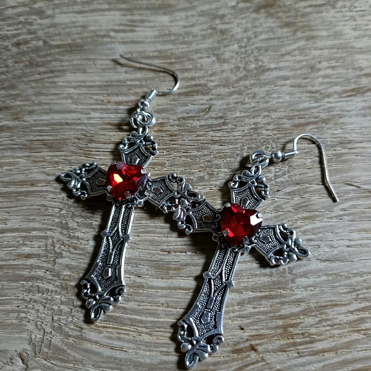 church earrings for goths