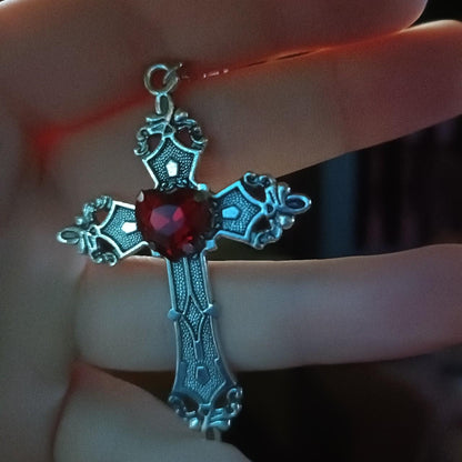 Sacred Heart crucifix Earrings