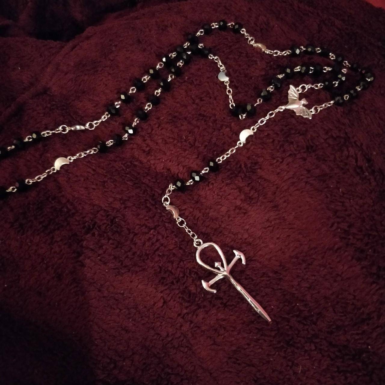 gothic-beaded-necklace-moons-ankh-bat