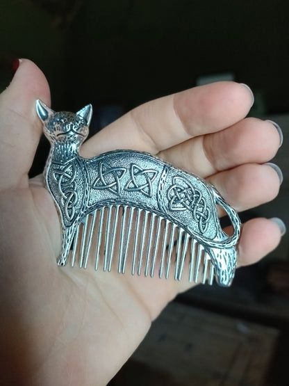 Medieval Cat Decorative Hair Comb