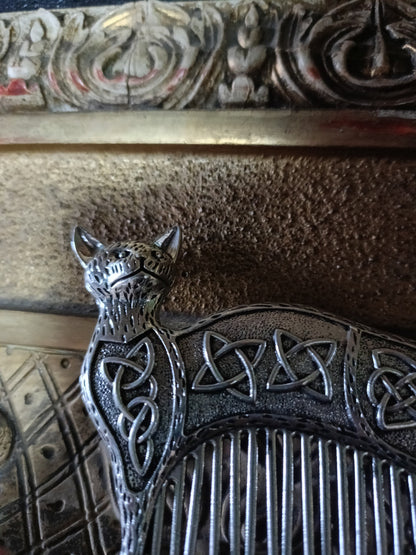 Medieval Cat Decorative Hair Comb