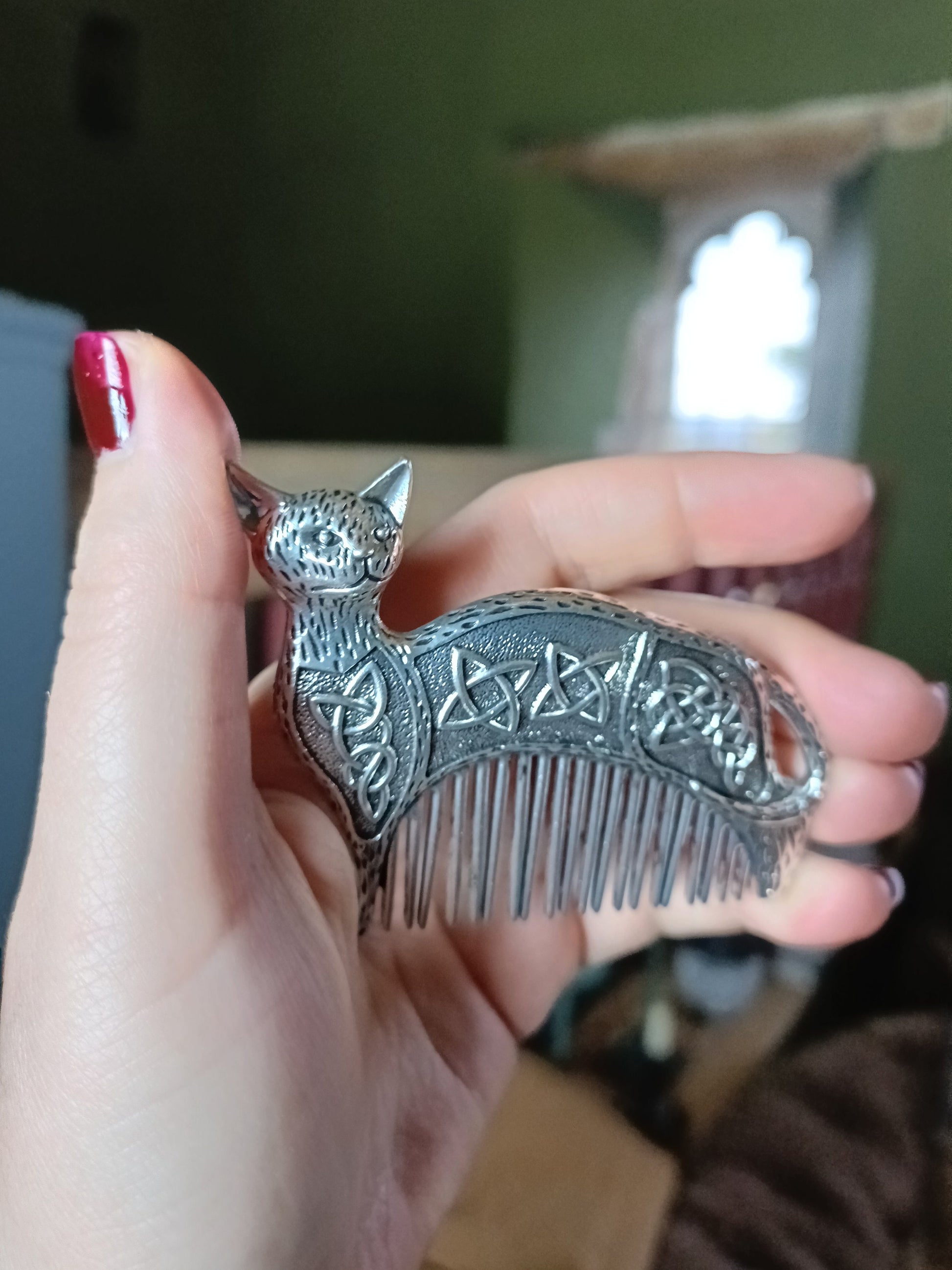 woodcut-cat-witchy-gothic-celtic-hair-accessory